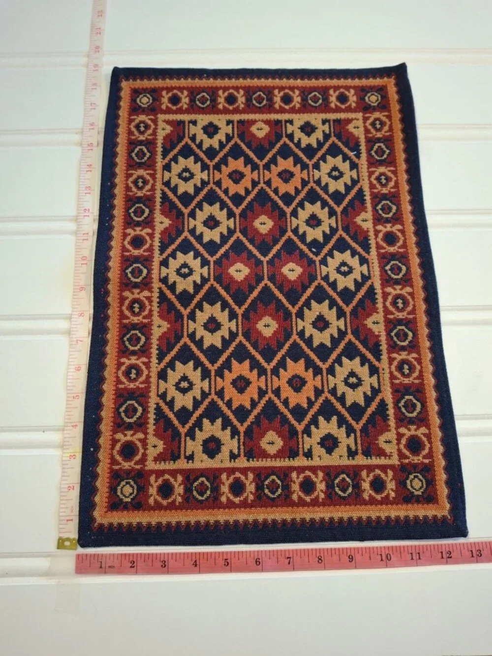 Vintage Southwestern Aztec Woven Tapestry Placemats Set of 5 Boho